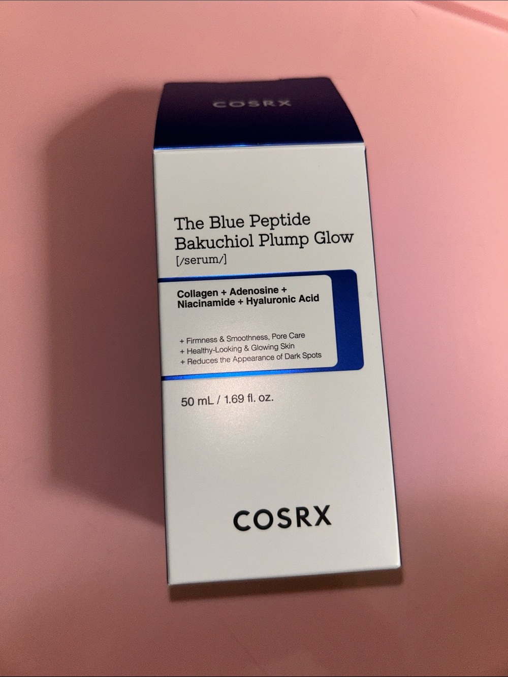 COSRX White & Blue The Blue Peptide Bakuchiol Plump Glow Serum Box